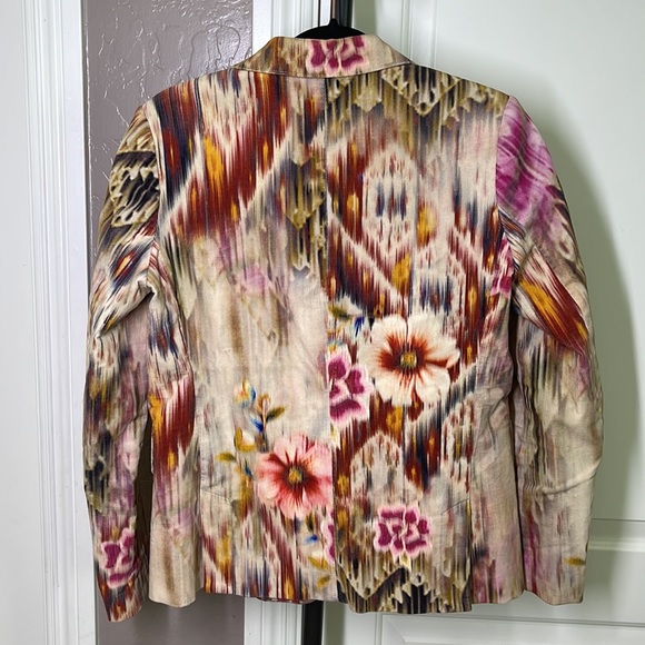 Robert Graham Multicolored 2 Button Floral Velvet Blazer Size 6 - Picture 11 of 13